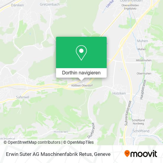 Erwin Suter AG Maschinenfabrik Retus Karte