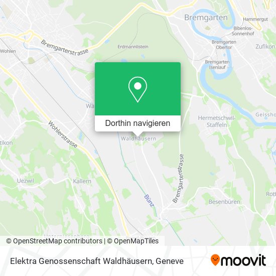 Elektra Genossenschaft Waldhäusern Karte