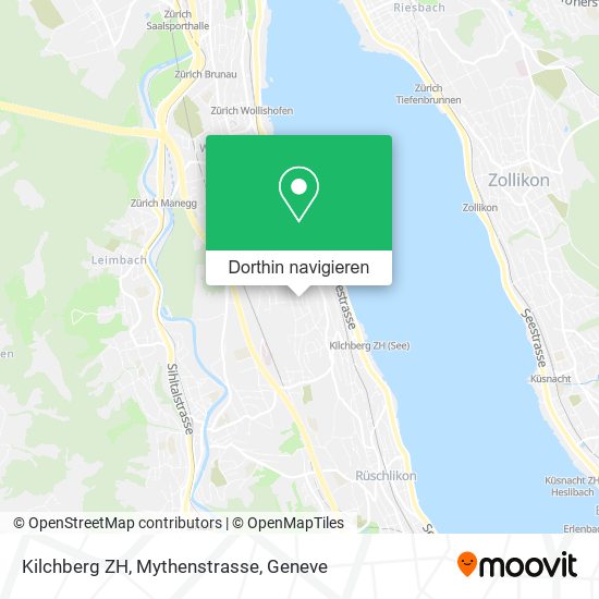Kilchberg ZH, Mythenstrasse Karte