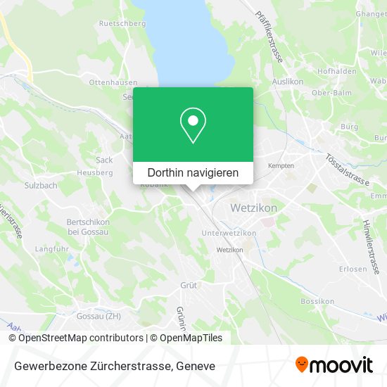 Gewerbezone Zürcherstrasse Karte