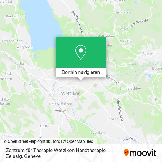 Zentrum für Therapie Wetzikon Handtherapie Zeissig Karte