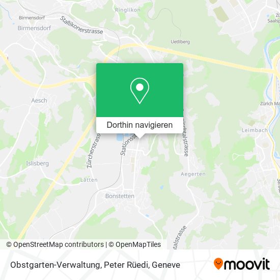 Obstgarten-Verwaltung, Peter Rüedi Karte