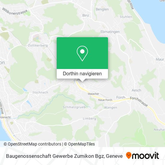 Baugenossenschaft Gewerbe Zumikon Bgz Karte