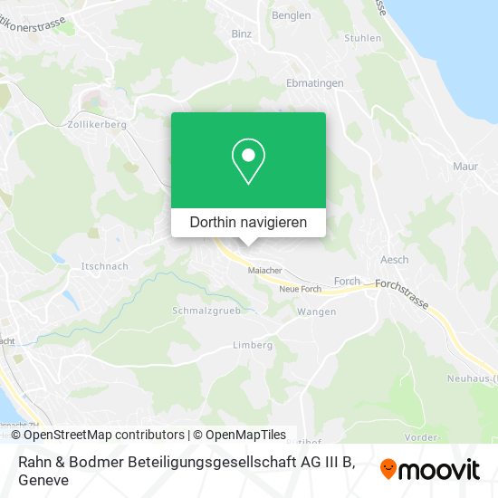 Rahn & Bodmer Beteiligungsgesellschaft AG III B Karte