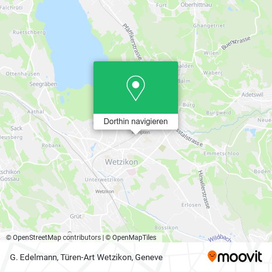 G. Edelmann, Türen-Art Wetzikon Karte