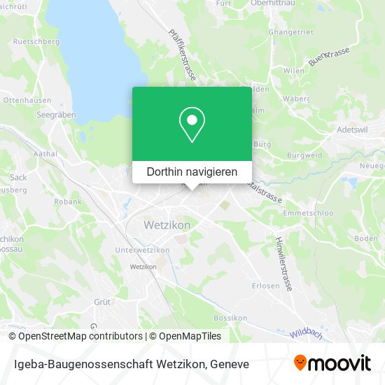 Igeba-Baugenossenschaft Wetzikon Karte
