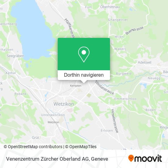 Venenzentrum Zürcher Oberland AG Karte