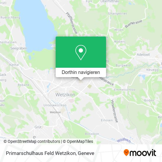 Primarschulhaus Feld Wetzikon Karte
