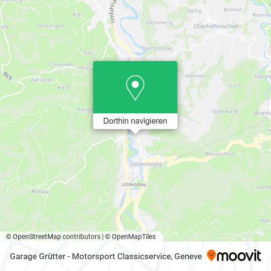 Garage Grütter - Motorsport Classicservice Karte