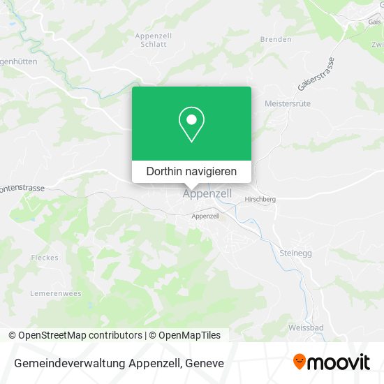 Gemeindeverwaltung Appenzell Karte