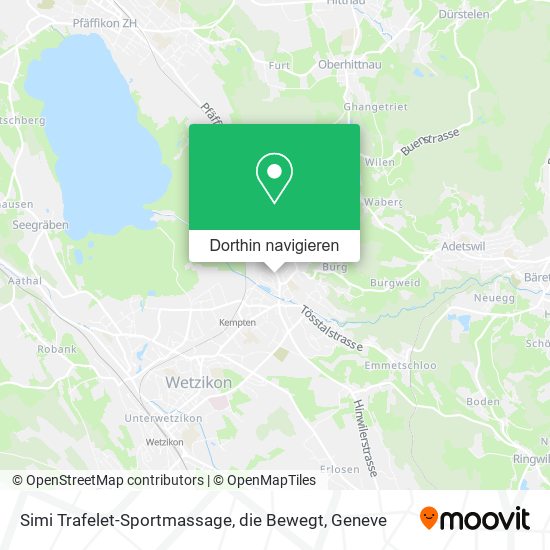 Simi Trafelet-Sportmassage, die Bewegt Karte