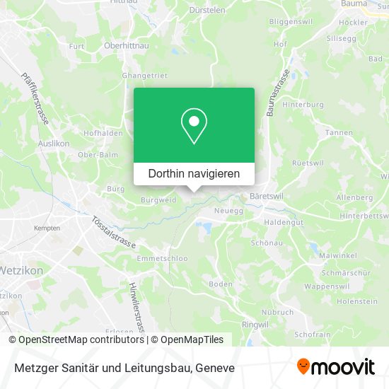 Metzger Sanitär und Leitungsbau Karte