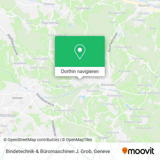 Bindetechnik-& Büromaschinen J. Grob Karte
