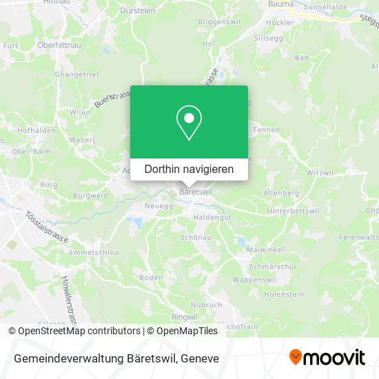 Gemeindeverwaltung Bäretswil Karte