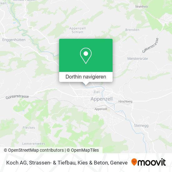 Koch AG, Strassen- & Tiefbau, Kies & Beton Karte