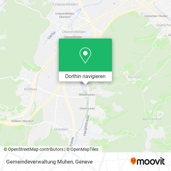 Gemeindeverwaltung Muhen Karte