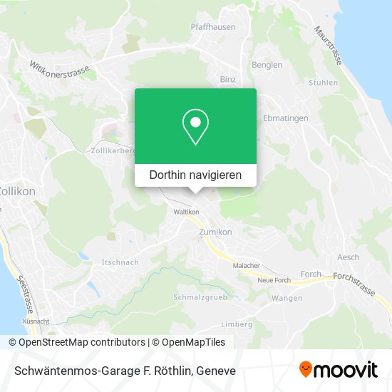 Schwäntenmos-Garage F. Röthlin Karte