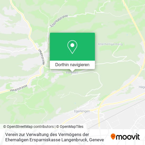 Verein zur Verwaltung des Vermögens der Ehemaligen Ersparniskasse Langenbruck Karte