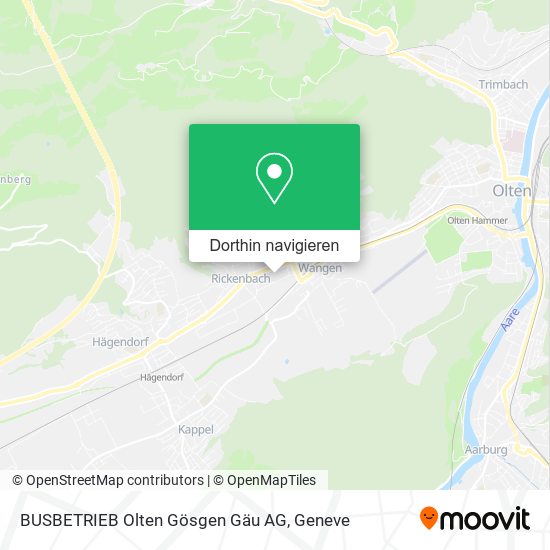 BUSBETRIEB Olten Gösgen Gäu AG Karte