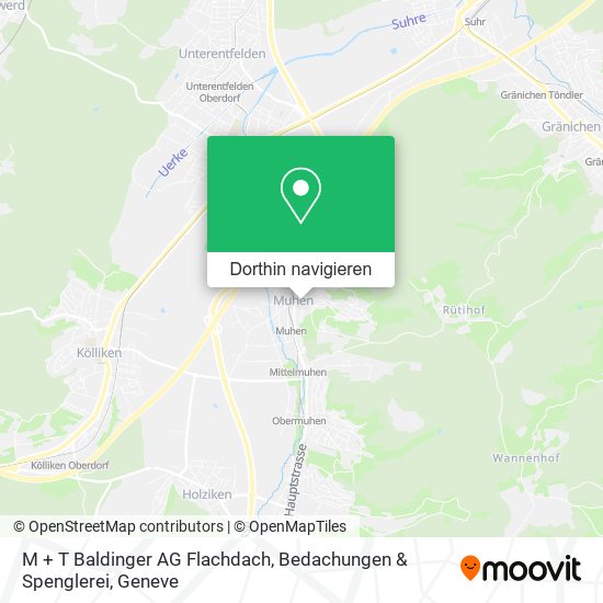 M + T Baldinger AG Flachdach, Bedachungen & Spenglerei Karte