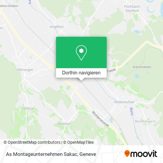 As Montageunternehmen Sakac Karte