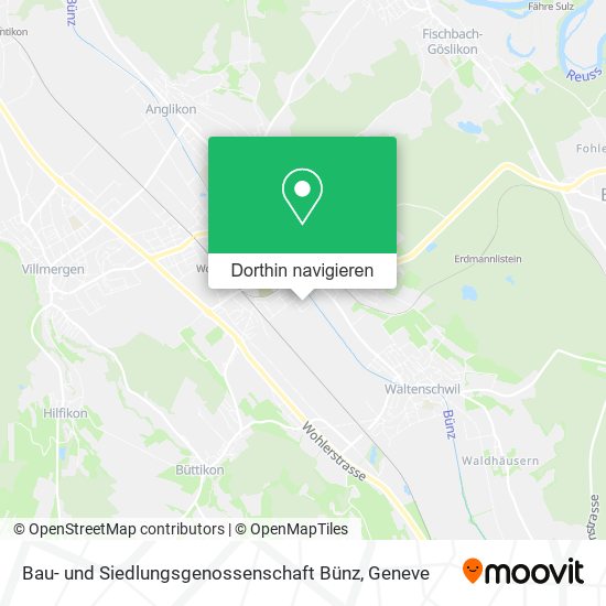 Bau- und Siedlungsgenossenschaft Bünz Karte
