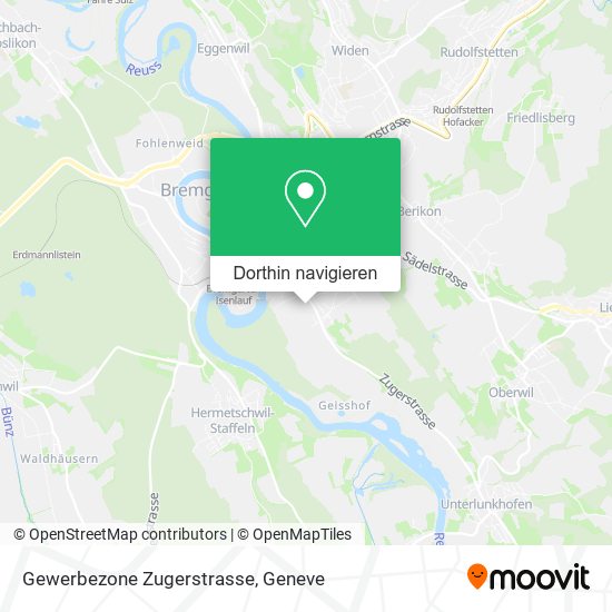 Gewerbezone Zugerstrasse Karte