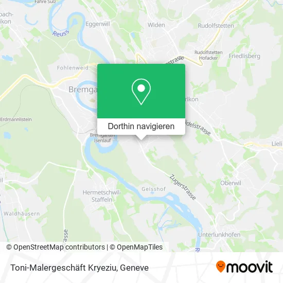 Toni-Malergeschäft Kryeziu Karte