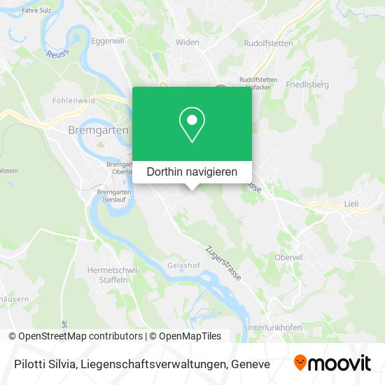 Pilotti Silvia, Liegenschaftsverwaltungen Karte
