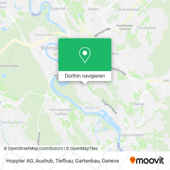Hoppler AG, Aushub, Tiefbau, Gartenbau Karte