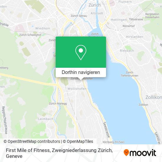 First Mile of Fitness, Zweigniederlassung Zürich Karte