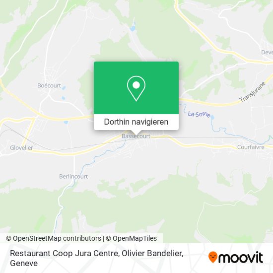 Restaurant Coop Jura Centre, Olivier Bandelier Karte