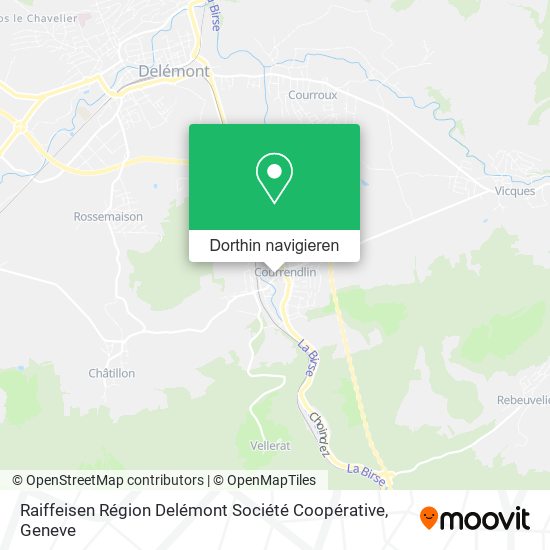 Raiffeisen Région Delémont Société Coopérative Karte