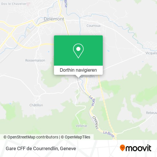Gare CFF de Courrendlin Karte