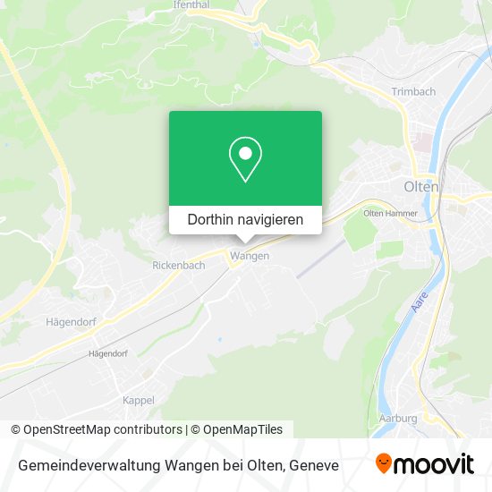 Gemeindeverwaltung Wangen bei Olten Karte