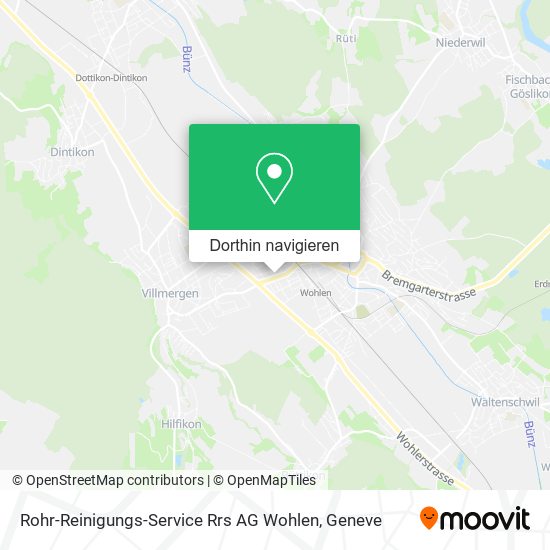 Rohr-Reinigungs-Service Rrs AG Wohlen Karte