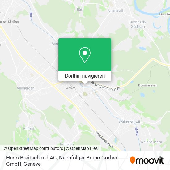 Hugo Breitschmid AG, Nachfolger Bruno Gürber GmbH Karte