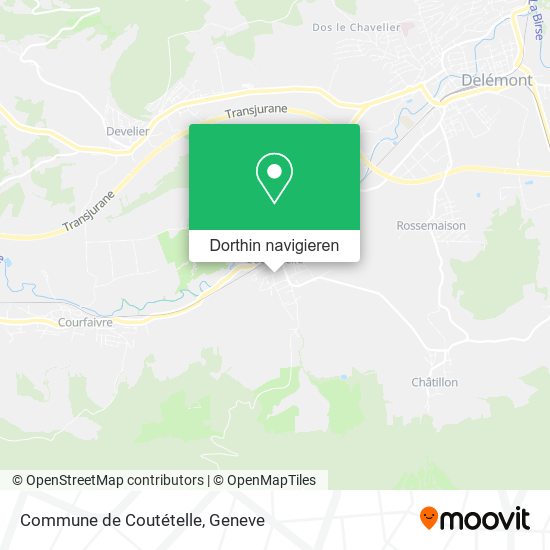 Commune de Coutételle Karte