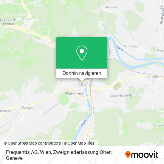 Frequentis AG, Wien, Zweigniederlassung Olten Karte