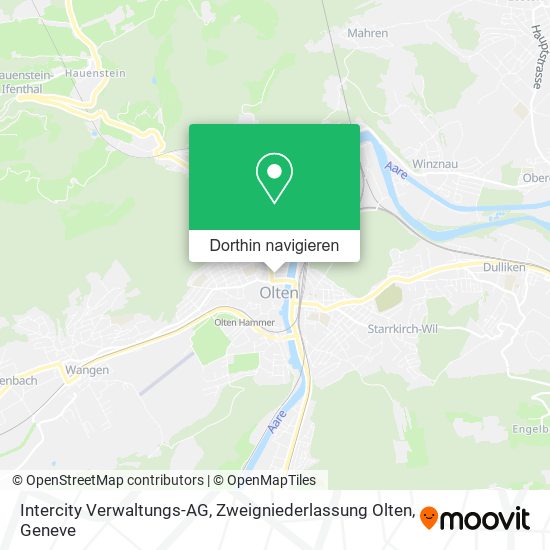Intercity Verwaltungs-AG, Zweigniederlassung Olten Karte