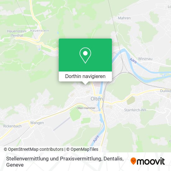 Stellenvermittlung und Praxisvermittlung, Dentalis Karte