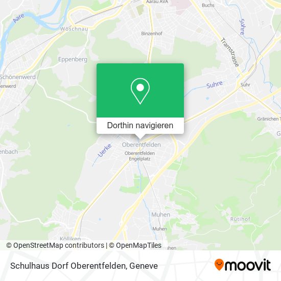 Schulhaus Dorf Oberentfelden Karte