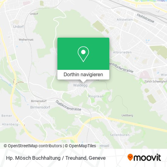 Hp. Mösch Buchhaltung / Treuhand Karte