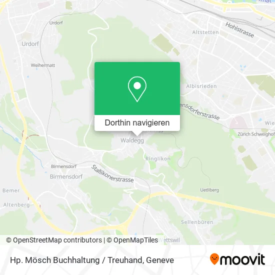 Hp. Mösch Buchhaltung / Treuhand Karte