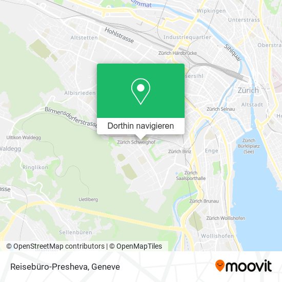Reisebüro-Presheva Karte