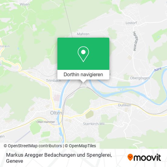 Markus Aregger Bedachungen und Spenglerei Karte