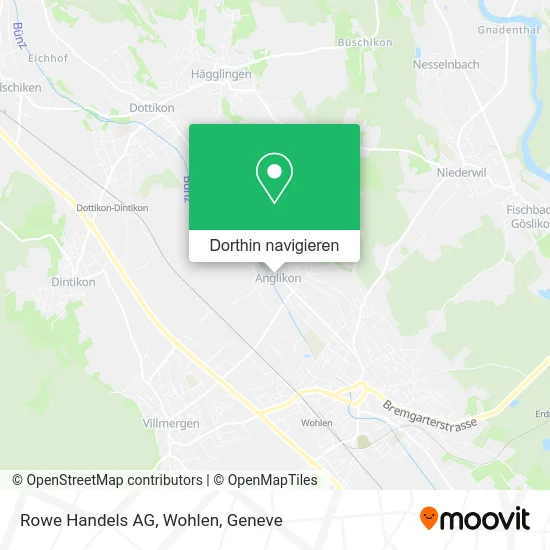 Rowe Handels AG, Wohlen Karte