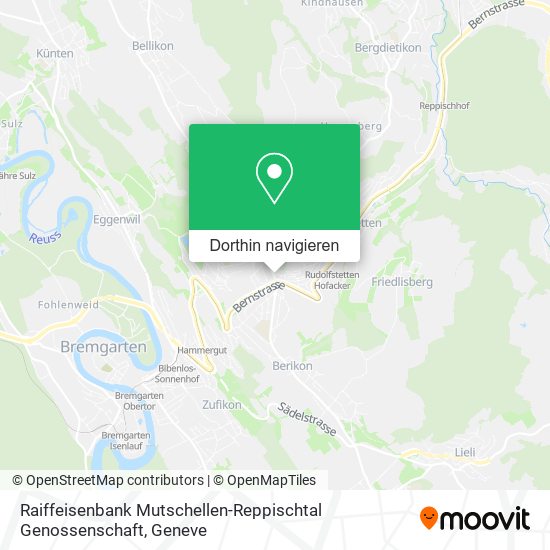 Raiffeisenbank Mutschellen-Reppischtal Genossenschaft Karte