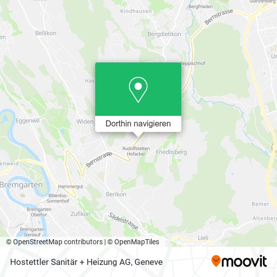 Hostettler Sanitär + Heizung AG Karte