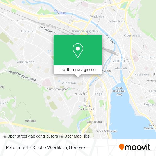 Reformierte Kirche Wiedikon Karte